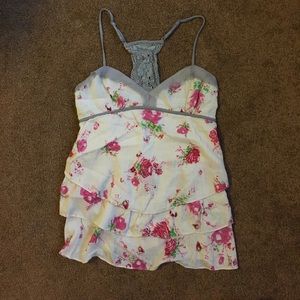 Free people rose print top size 2